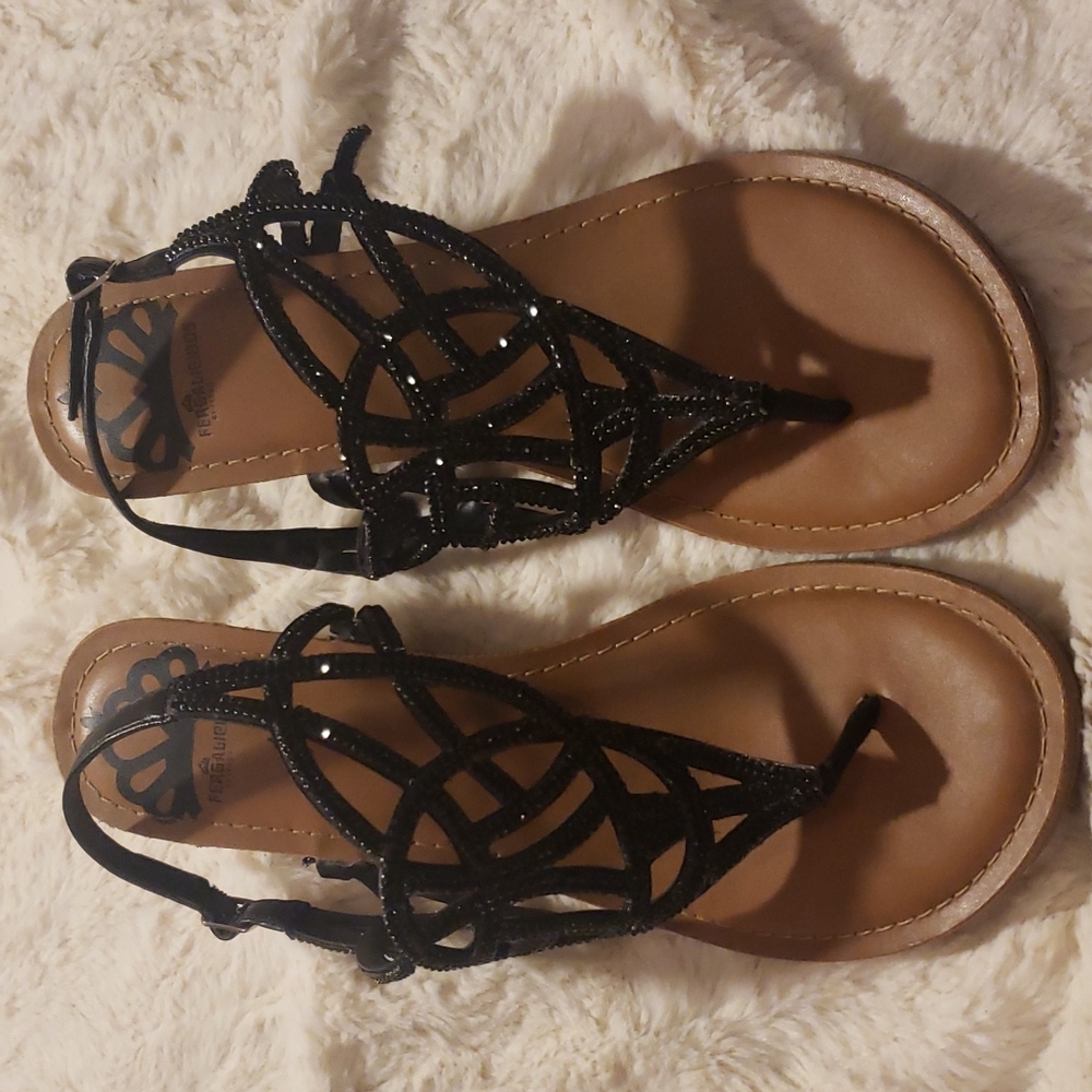 Fergalicious by Fergie Black Dress Sandals